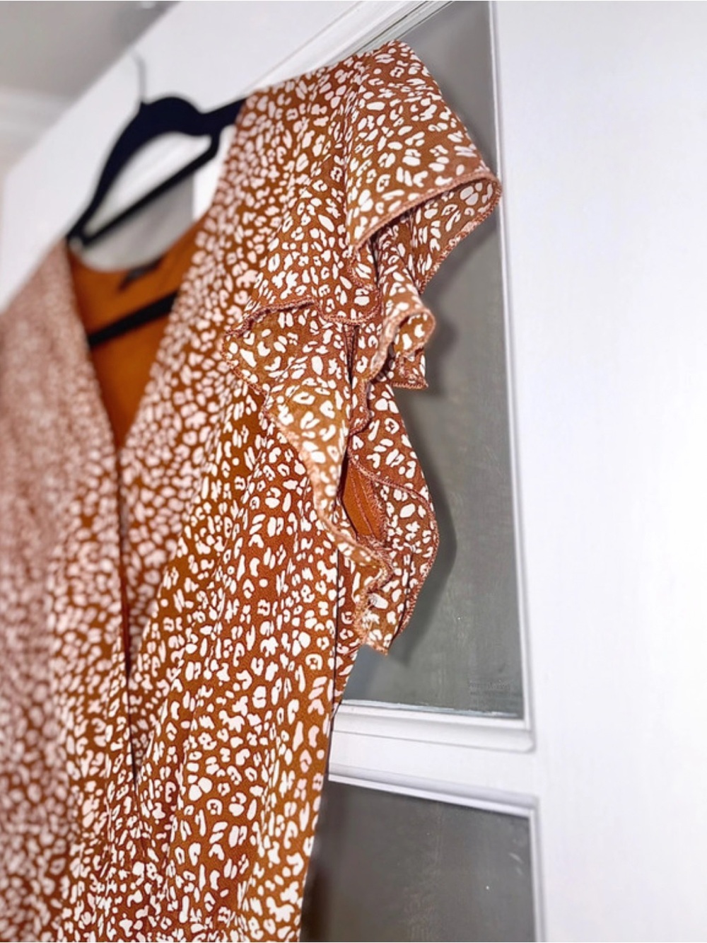 Rust Floral Wrap Maxi Dress - Women - Picture 4 of 7